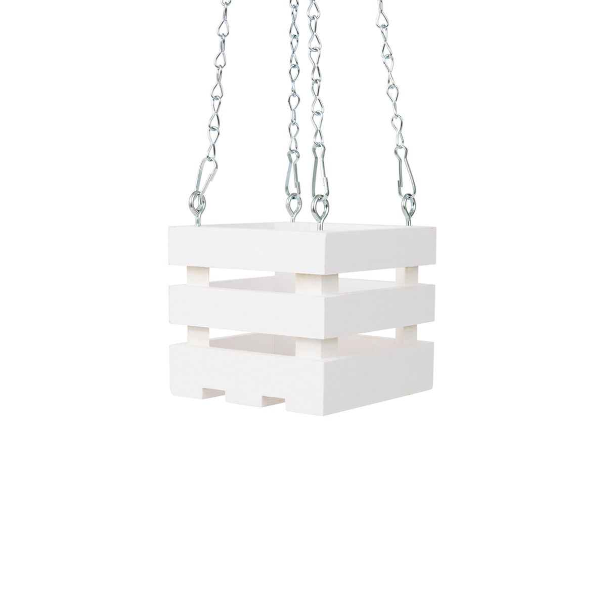 white hanging planter box 4 inch Wooden Vanda Basket with Hanger