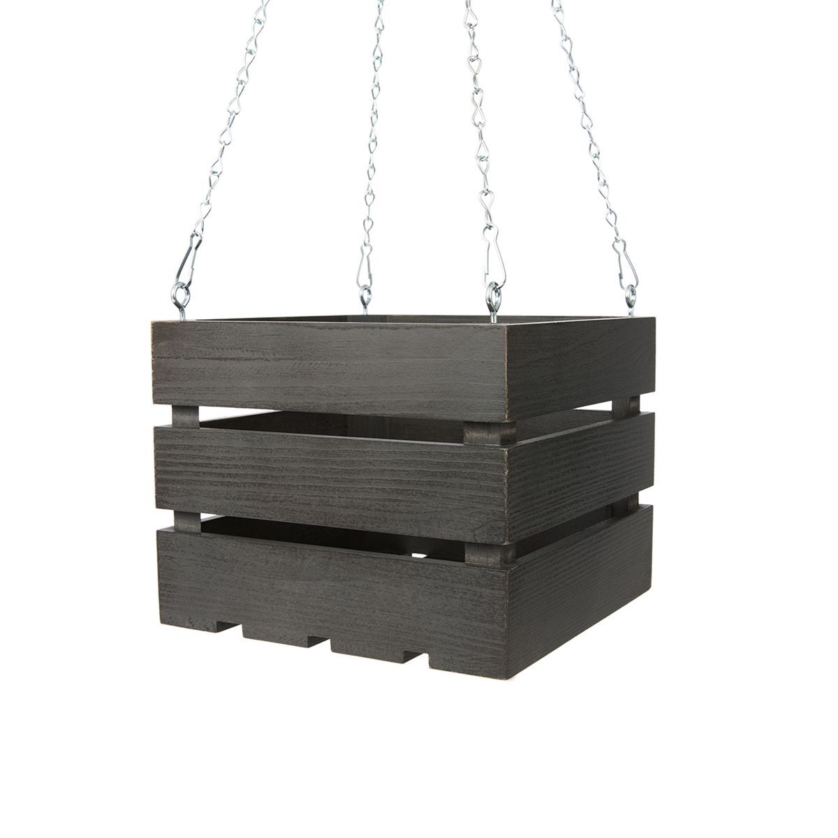 hanging planter 8 inch 8 inch Wooden Vanda Basket with Hanger