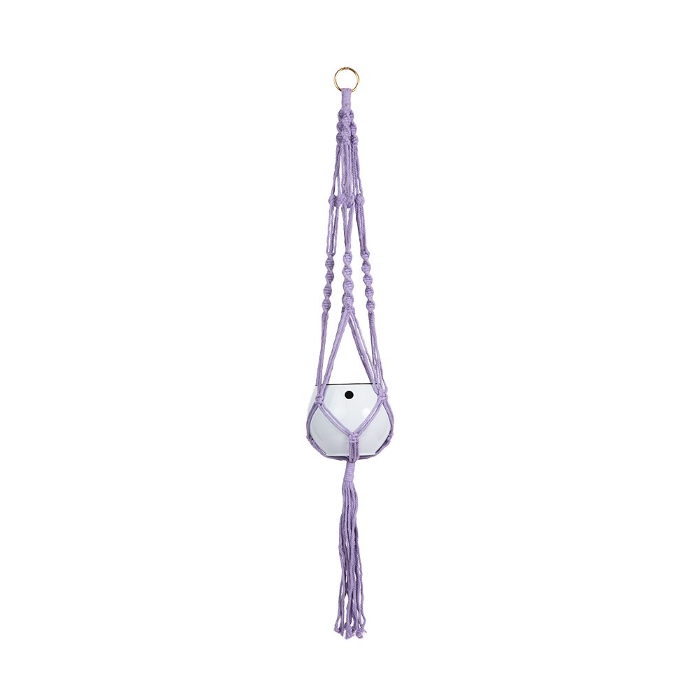 purple macrame plant hanger Macrame Hanger Self Watering Set