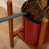 8 inch Aqua Core Self Watering Pot - Ruby Red