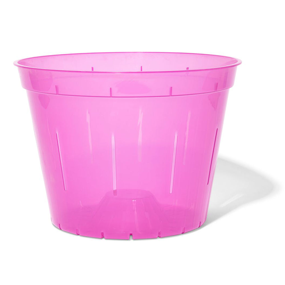 large pink plastic plant pots 10" Rose Quartz Slotted Orchid Pot