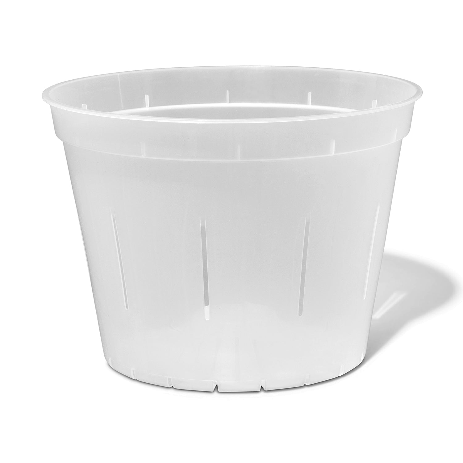 10 inch white plastic planter 10" Crystal Clear Slotted Orchid Pot – rePotme