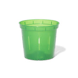 4" Green Emerald Slotted Orchid Pot