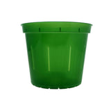 6" Green Emerald Slotted  Orchid Pot