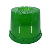 8" Green Emerald Slotted Orchid Pot