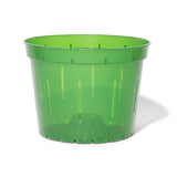 8" Green Emerald Slotted Orchid Pot