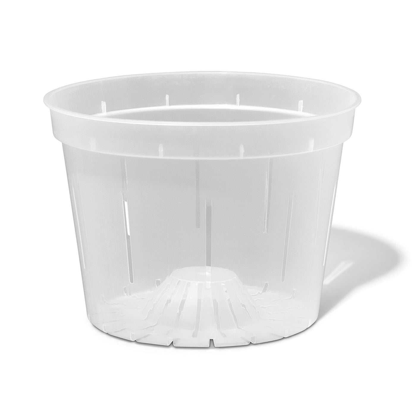 clear plastic plant pots for orchids 8" Slotted Clear Orchid Pot