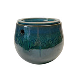 8" Teal Ocean Teardrop Self Watering Pot
