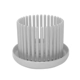 3.75" White Pearl Baby  Carousel Orchid Pot and Saucer