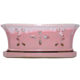 8" x 13" Cream Over Cotton Candy Ceramic Window Box
