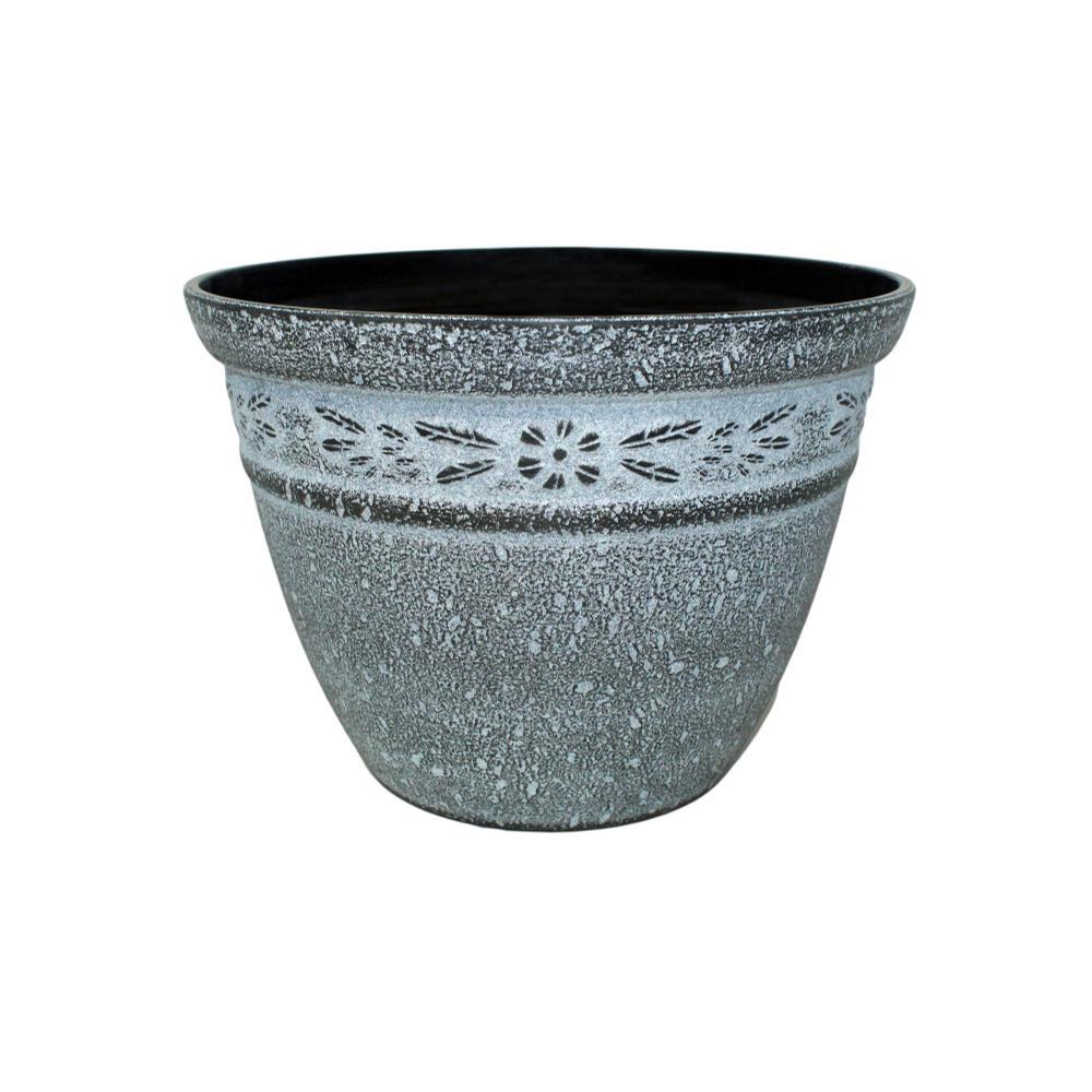 plastic planter pots uk Stone Collection - 12" Plastic Flower Pot