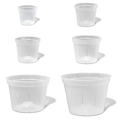 Jumbo Growers Assortment of Slotted Clear Orchid Pots