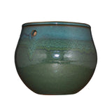 10" Teal Ocean Teardrop Self Watering Pot