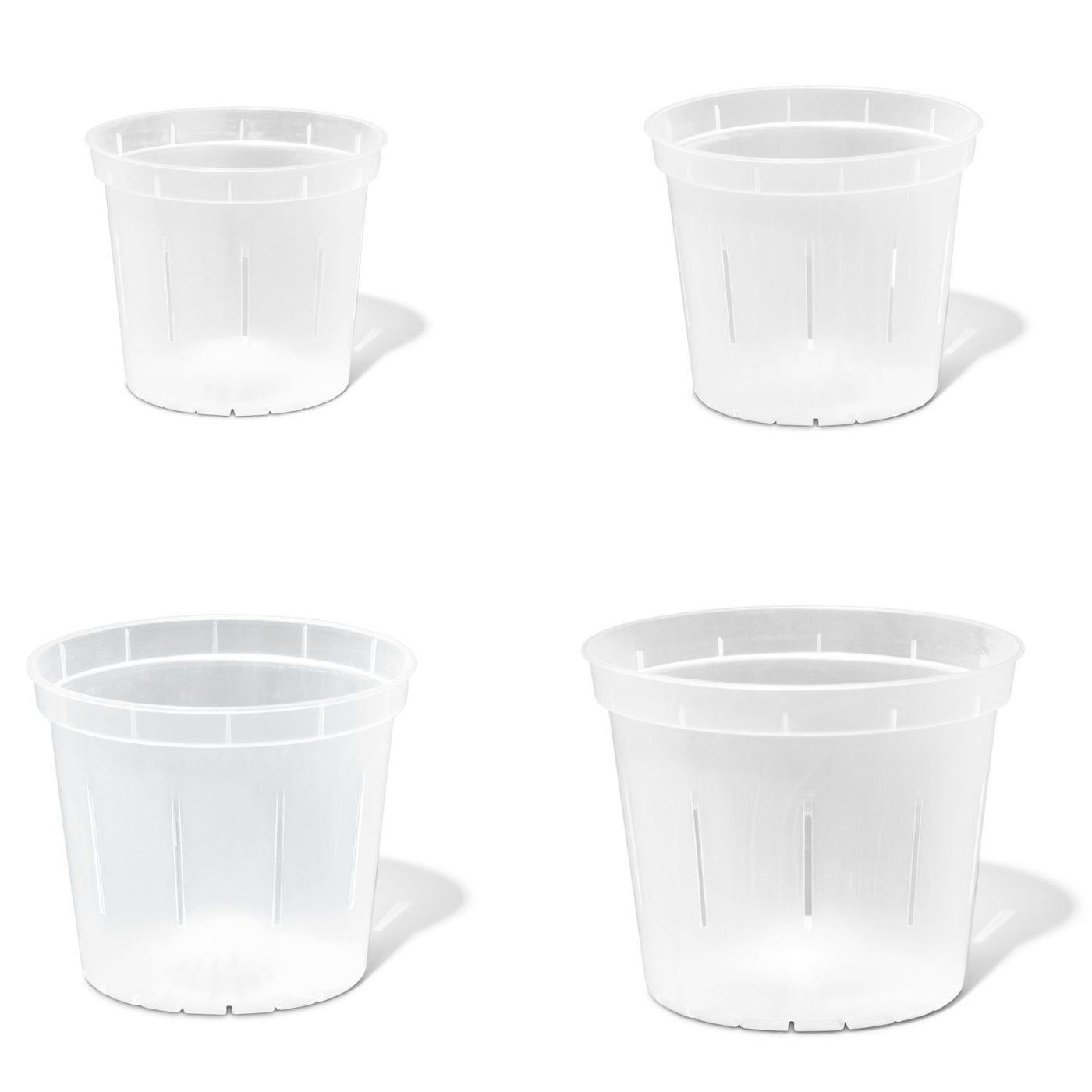 transparent orchid plant pots Growers Assortment of Slotted Clear Orchid Pots – rePotme