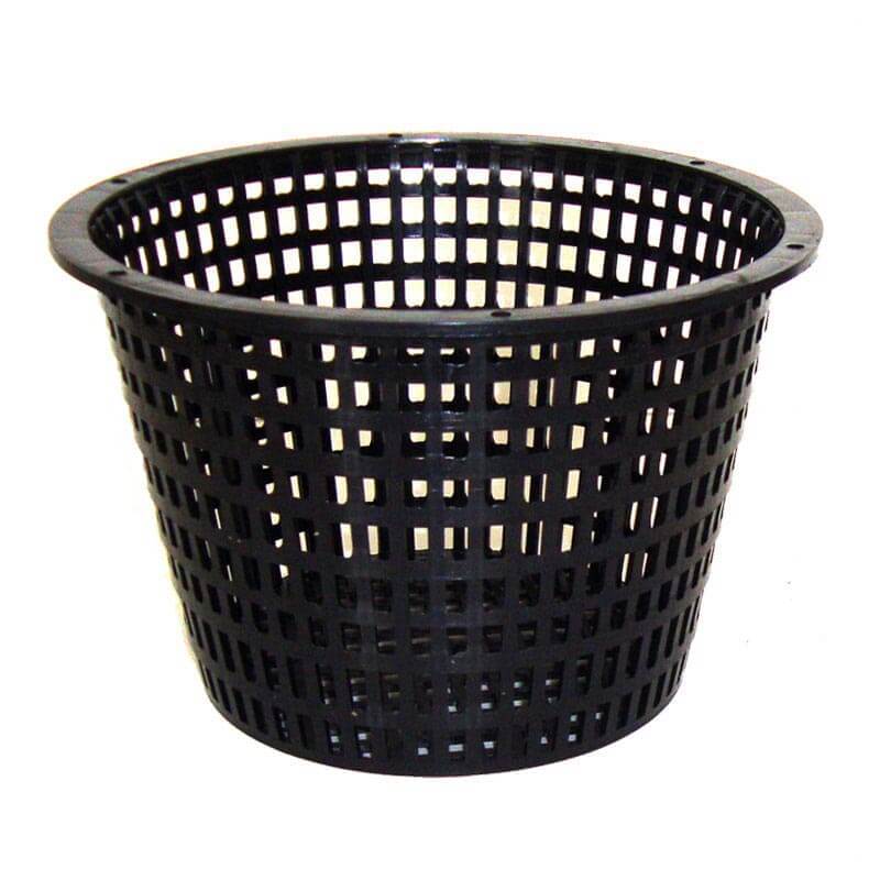 heavy duty black plastic plant pots 8" Net Pot