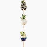 Deluxe Hand Woven Triple Macrame Hanger - Linen White