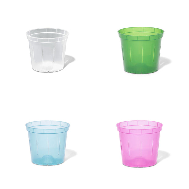 Spectrum 4 Pack of Slotted Orchid Pots - Color Cascade