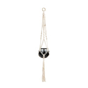 Macrame Hanger Self Watering Set - Linen White + Midnight Sky