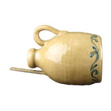 Ceramic Bird House with Crackle Glaze and Vine Accent