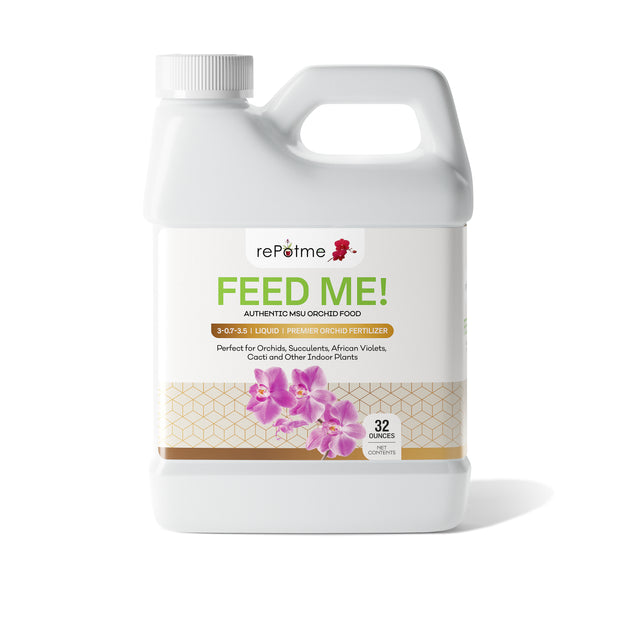 FEED ME! MSU Orchid Liquid Fertilizer - RO/Rain/Tap Water - 32 oz (Quart)
