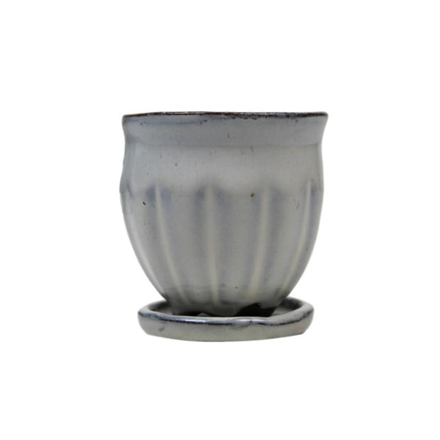 2" White Diamond Ceramic Succulent Pot - Amphora Vase