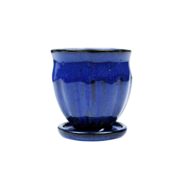 2" Midnight Blue Ceramic Succulent Pot - Amphora Vase