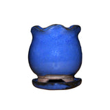 3" Midnight Blue Ceramic Succulent Pot - Blooming Tulip
