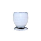 2" White Diamond Ceramic Succulent Pot - Elliptical Elegance
