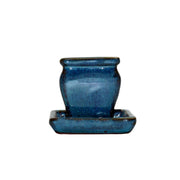 2" Teal Jade Ceramic Succulent Pot - Rounded Rectangle