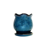 2" Teal Jade Ceramic Succulent Pot - Blooming Tulip