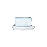 2" White Diamond Ceramic Succulent Pot - Shallow Square