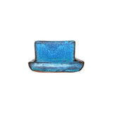 2" Teal Jade Ceramic Succulent Pot - Shallow Square