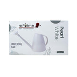 rePotme 1 Quart Plastic Watering Can with Rose - Pearl White