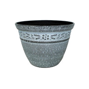 Stone Collection - 12" Plastic Flower Pot - Space Gray