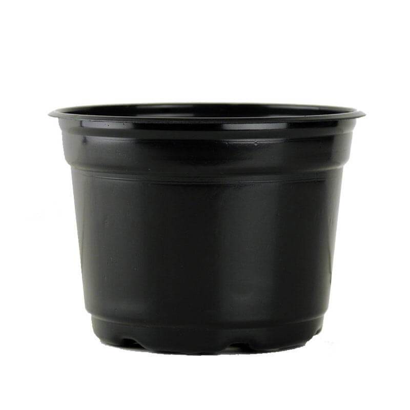 5" Black Flower Pot