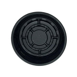 6" Black Plastic Saucer - 16 Pack