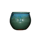6" Teal Ocean Teardrop Self Watering Pot