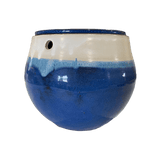 10" Sky Blue Over Cobalt Teardrop Self Watering Pot