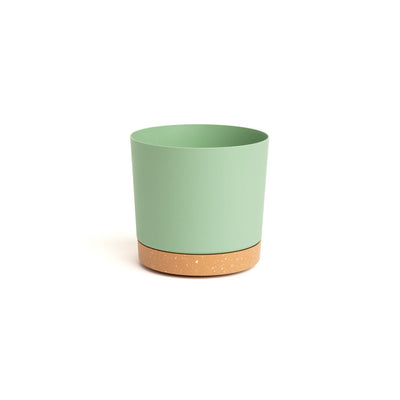 6.5" Contemporary Flower Pot with Saucer - Cool Mint