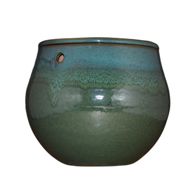 10" Teal Ocean Teardrop Self Watering Pot