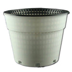 8" White Oxygen Core Dual Orchid Pot