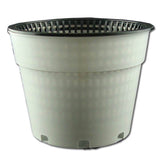 8" White Oxygen Core Dual Orchid Pot