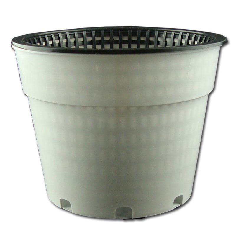 8" White Oxygen Core Dual Orchid Pot