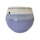 10" Cream Over Lavender Teardrop Self Watering Pot