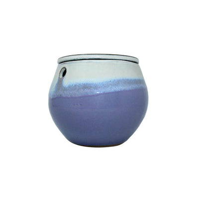 6” Cream Over Lavender Teardrop Self Watering Pot