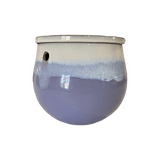 8" Cream Over Lavender Teardrop Self Watering Pot