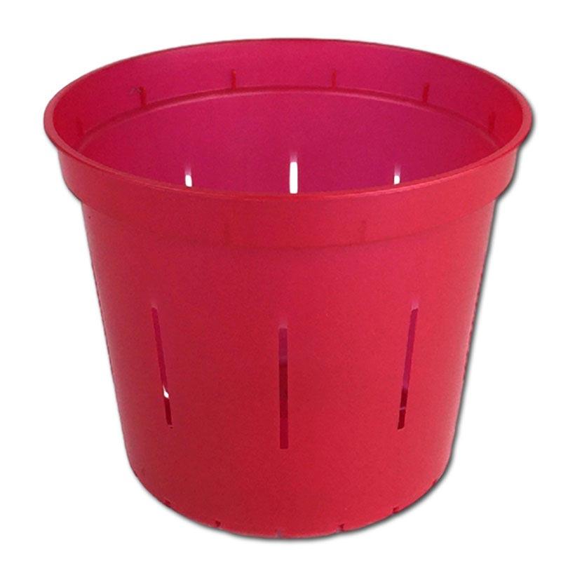 large red plastic plant pots Ruby Red Slotted Pot, 3 Inch