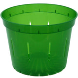 10" Green Emerald Slotted Orchid Pot