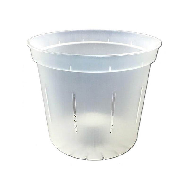 4" Slotted Clear Orchid Pot