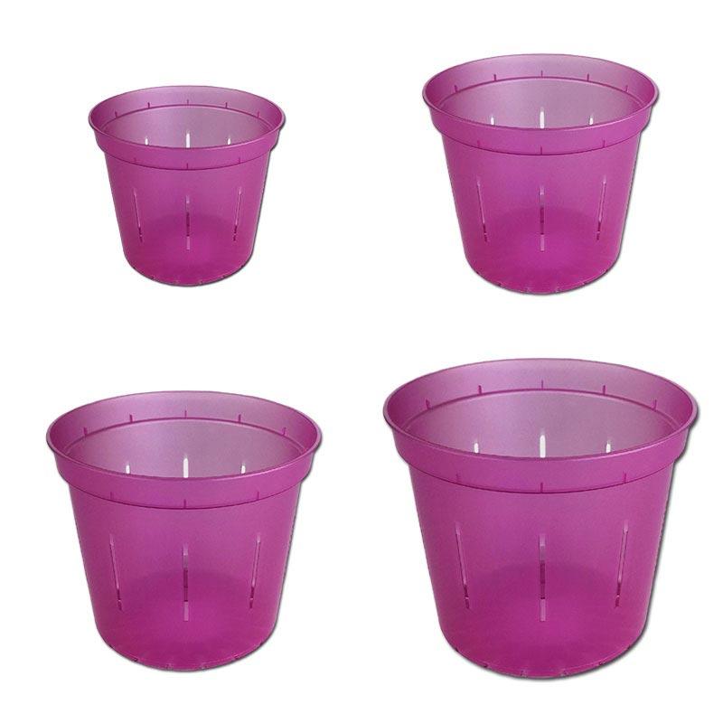 purple plastic plant pots Wild Orchid Slotted Pot